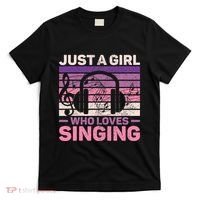Just A Girl Who Loves Singing Women Music Lovers Singer T-Shirt thumb 0