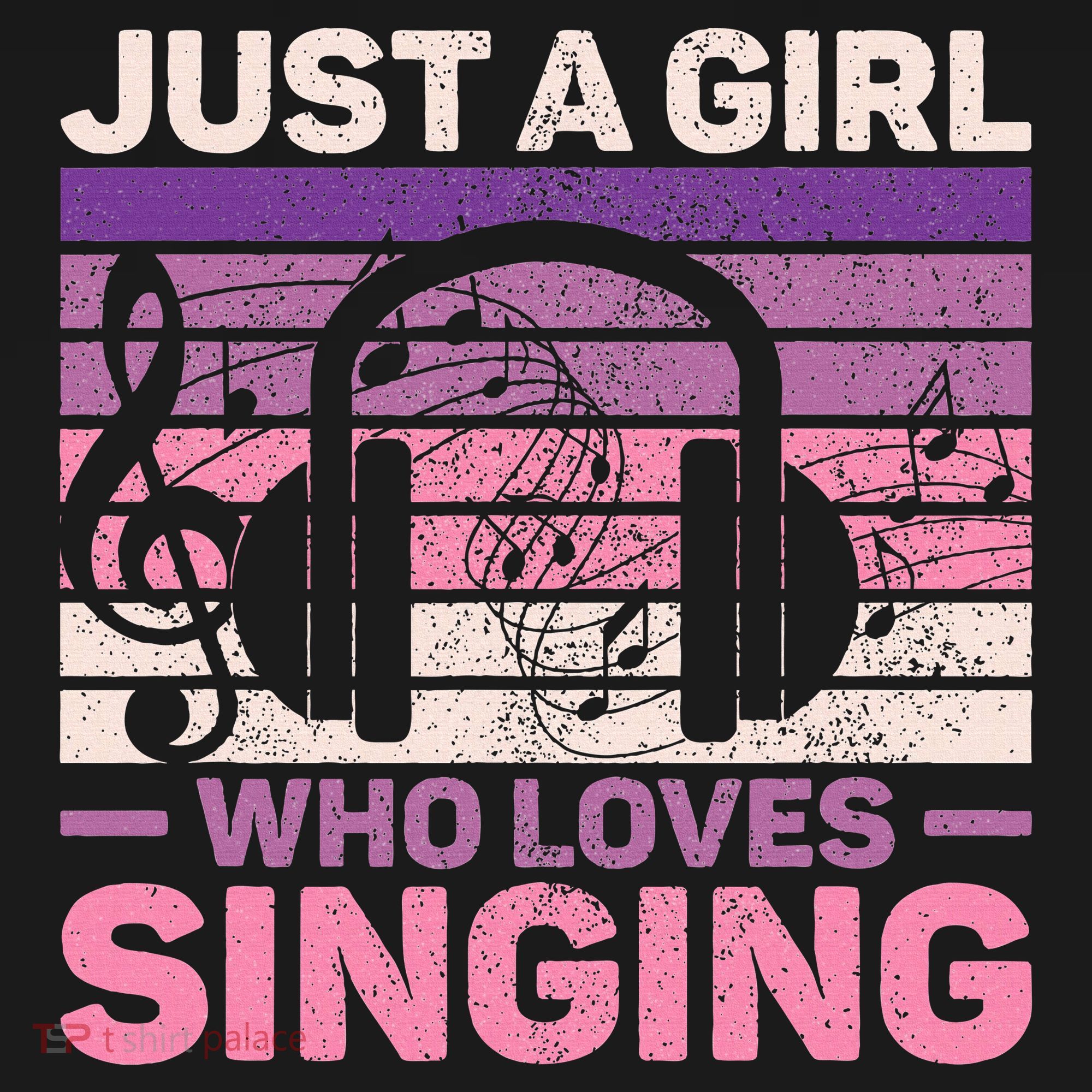 Just A Girl Who Loves Singing Women Music Lovers Singer T-Shirt