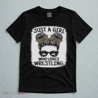 Just A Girl Who Loves Wrestling Funny Wrestle Lover Wrestler T-Shirt thumb 5