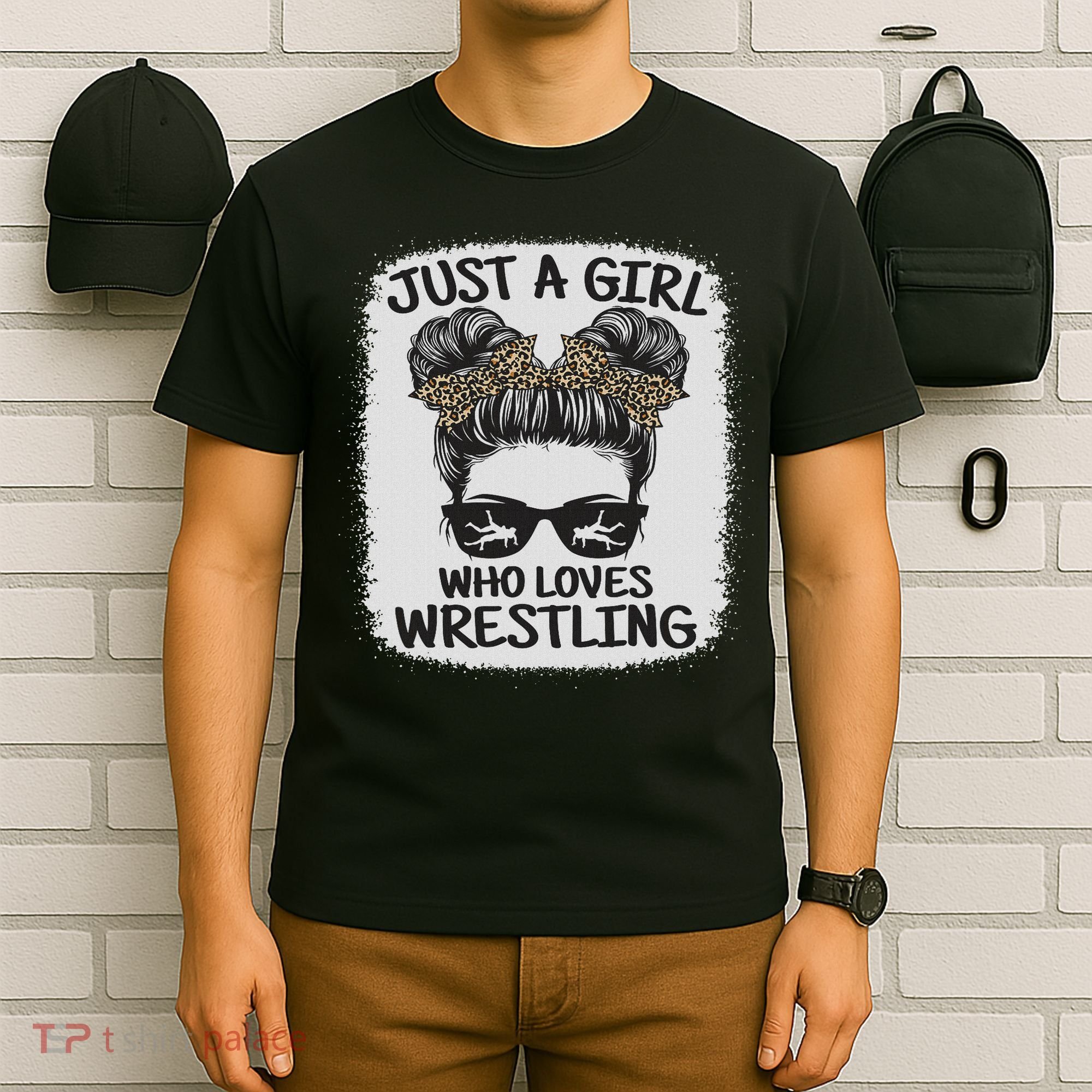 Just A Girl Who Loves Wrestling Funny Wrestle Lover Wrestler T-Shirt