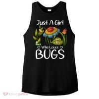 Just A Girl Who Loves Bugs Gift For Bugs Catcher Ladies PosiCharge Tri-Blend Wicking Tank thumb 0