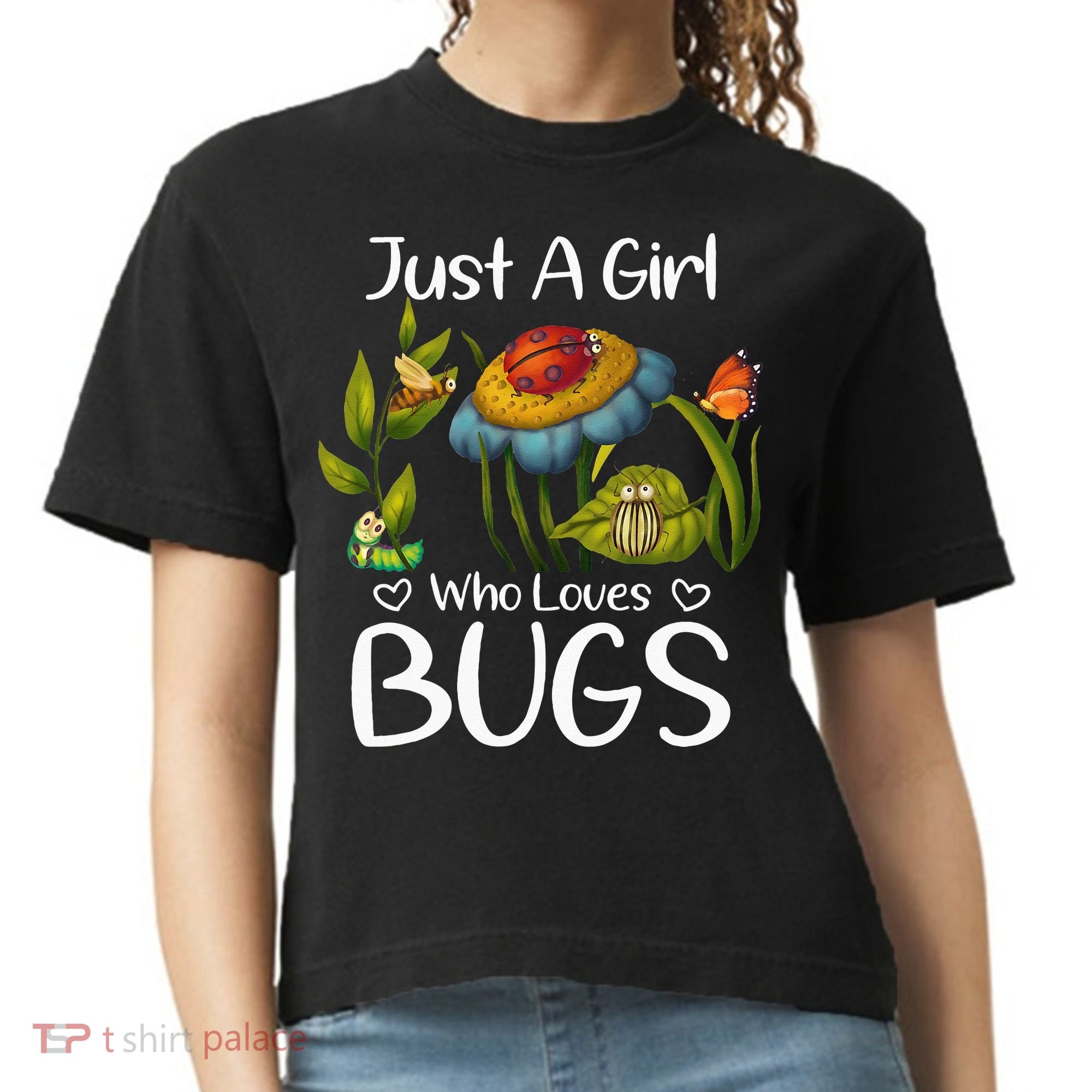 Just A Girl Who Loves Bugs Gift For Bugs Catcher Comfort Colors Boxy T-Shirt
