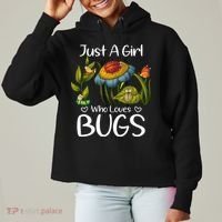 Just A Girl Who Loves Bugs Gift For Bugs Catcher Ladies Heavyweight Boxy Pullover Hoodie thumb 0