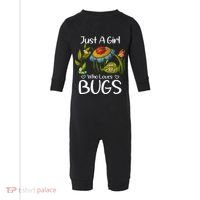 Just A Girl Who Loves Bugs Gift For Bugs Catcher Infant Fleece One Piece thumb 0
