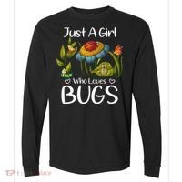 Just A Girl Who Loves Bugs Gift For Bugs Catcher Comfort Colors Heavyweight Long Sleeve T-Shirt thumb 0
