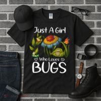 Just A Girl Who Loves Bugs Gift For Bugs Catcher Tall T-Shirt thumb 3