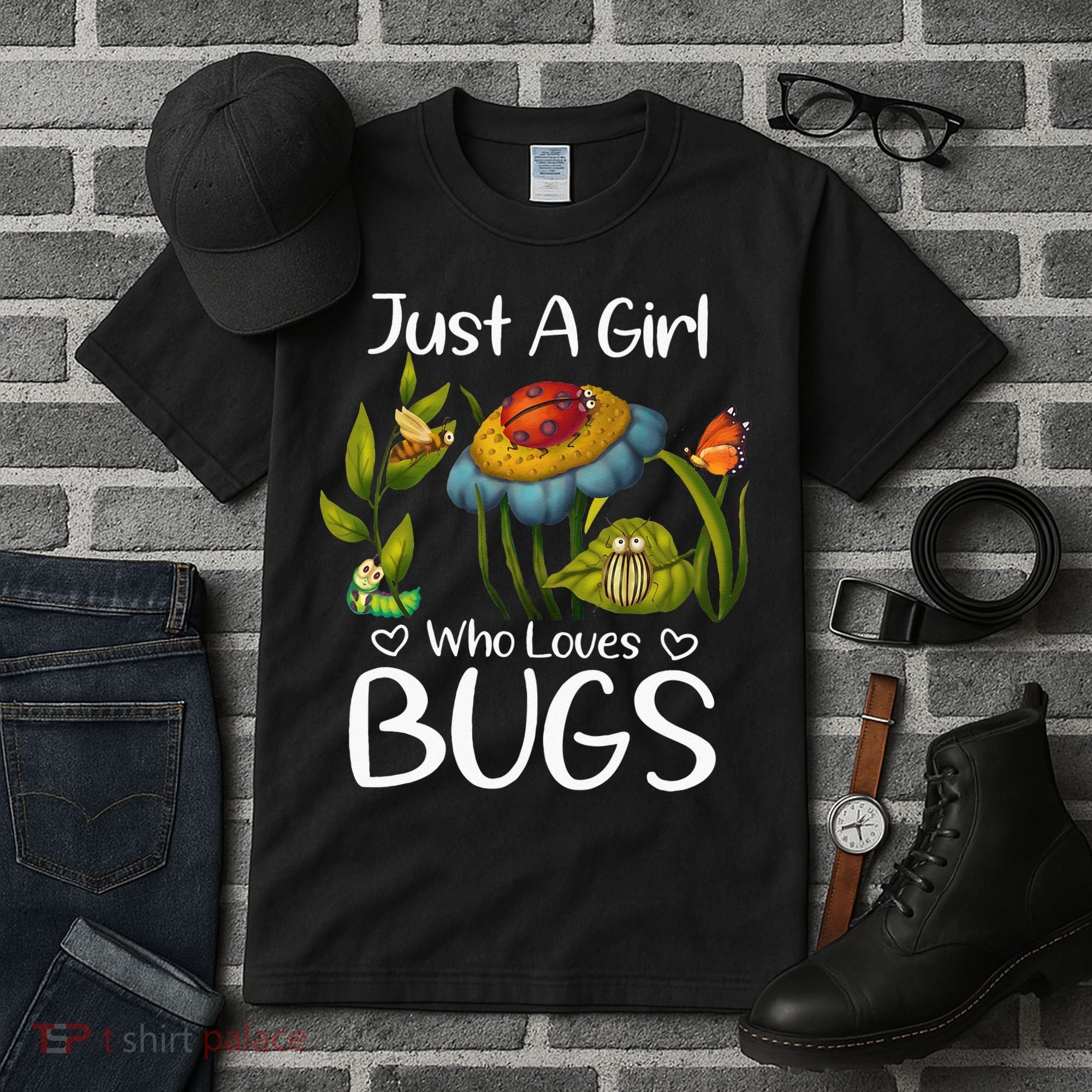 Just A Girl Who Loves Bugs Gift For Bugs Catcher Tall T-Shirt