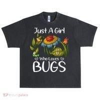 Just A Girl Who Loves Bugs Gift For Bugs Catcher Urban Oversized Heavyweight T-Shirt thumb 0