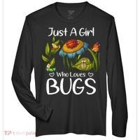 Just A Girl Who Loves Bugs Gift For Bugs Catcher Zone Performance Long-Sleeve T-Shirt thumb 0