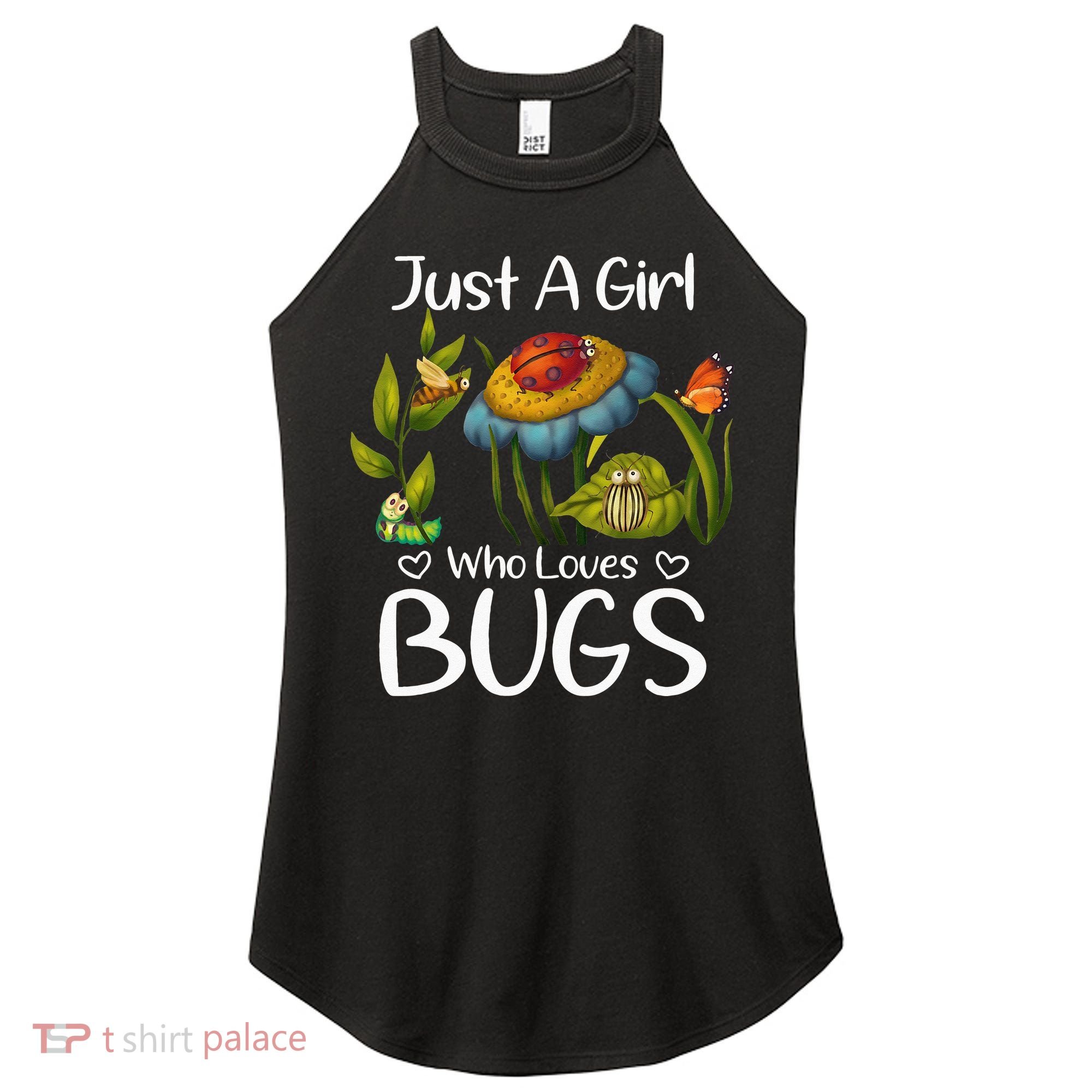 Just A Girl Who Loves Bugs Gift For Bugs Catcher Women's Perfect Tri Rocker Tank