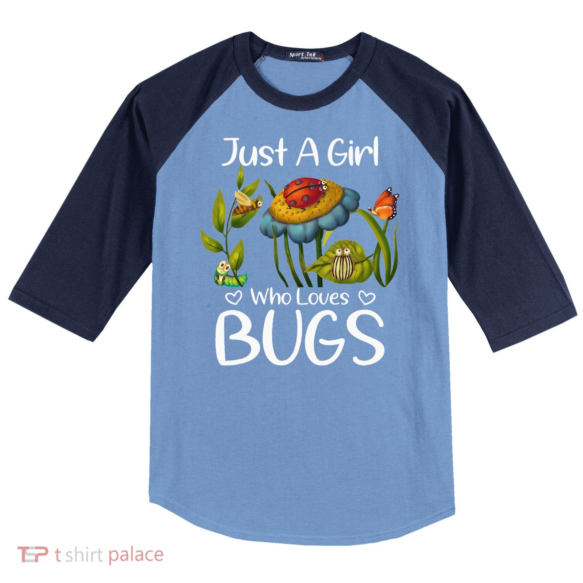 Just A Girl Who Loves Bugs Gift For Bugs Catcher Raglan Baseball Sleeve Shirt