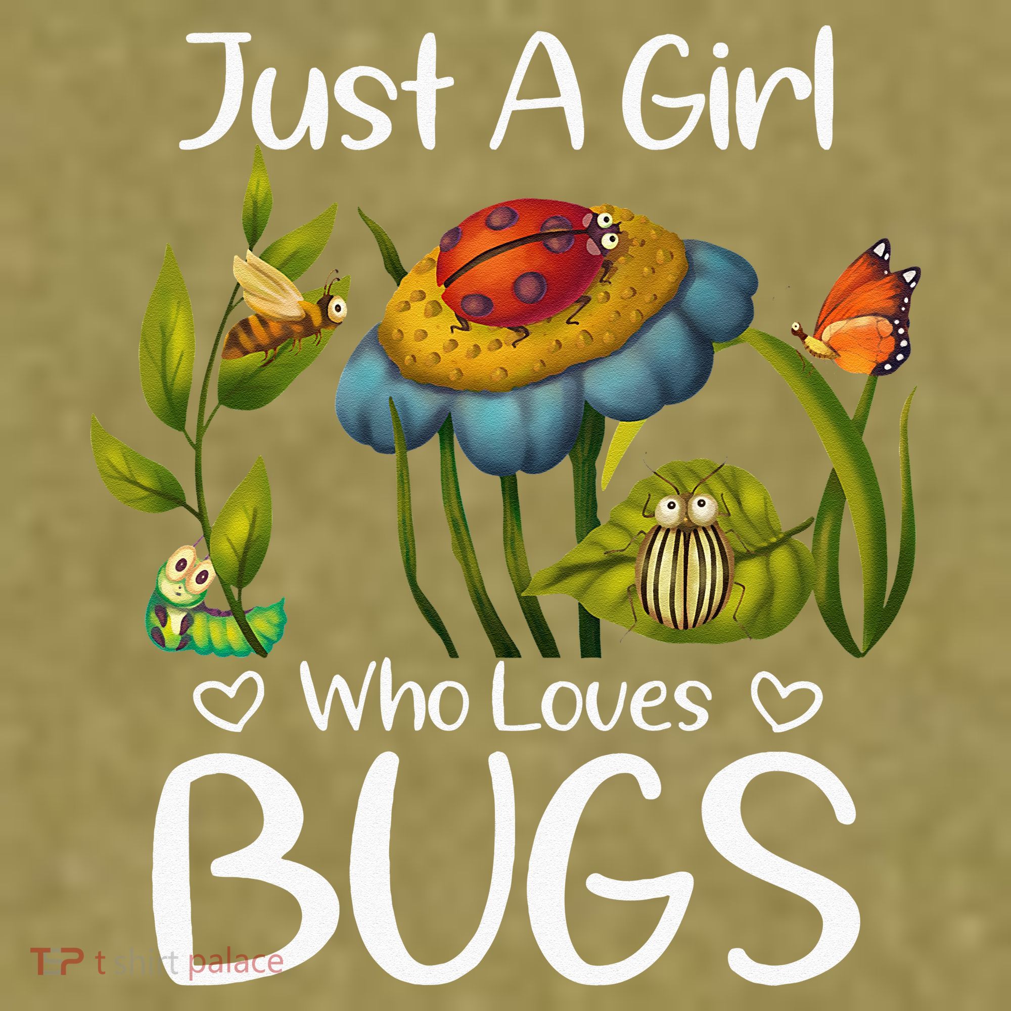 Just A Girl Who Loves Bugs Gift For Bugs Catcher Garment-Dyed Women's Muscle Tee