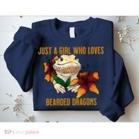 Just A Girl Who Loves Bearded Dragons Sweatshirt thumb 2