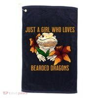 Just A Girl Who Loves Bearded Dragons Golf Towel thumb 0