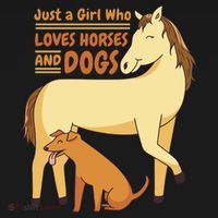 Just A Girl Who Loves Horses And Dogs T-Shirt thumb 7