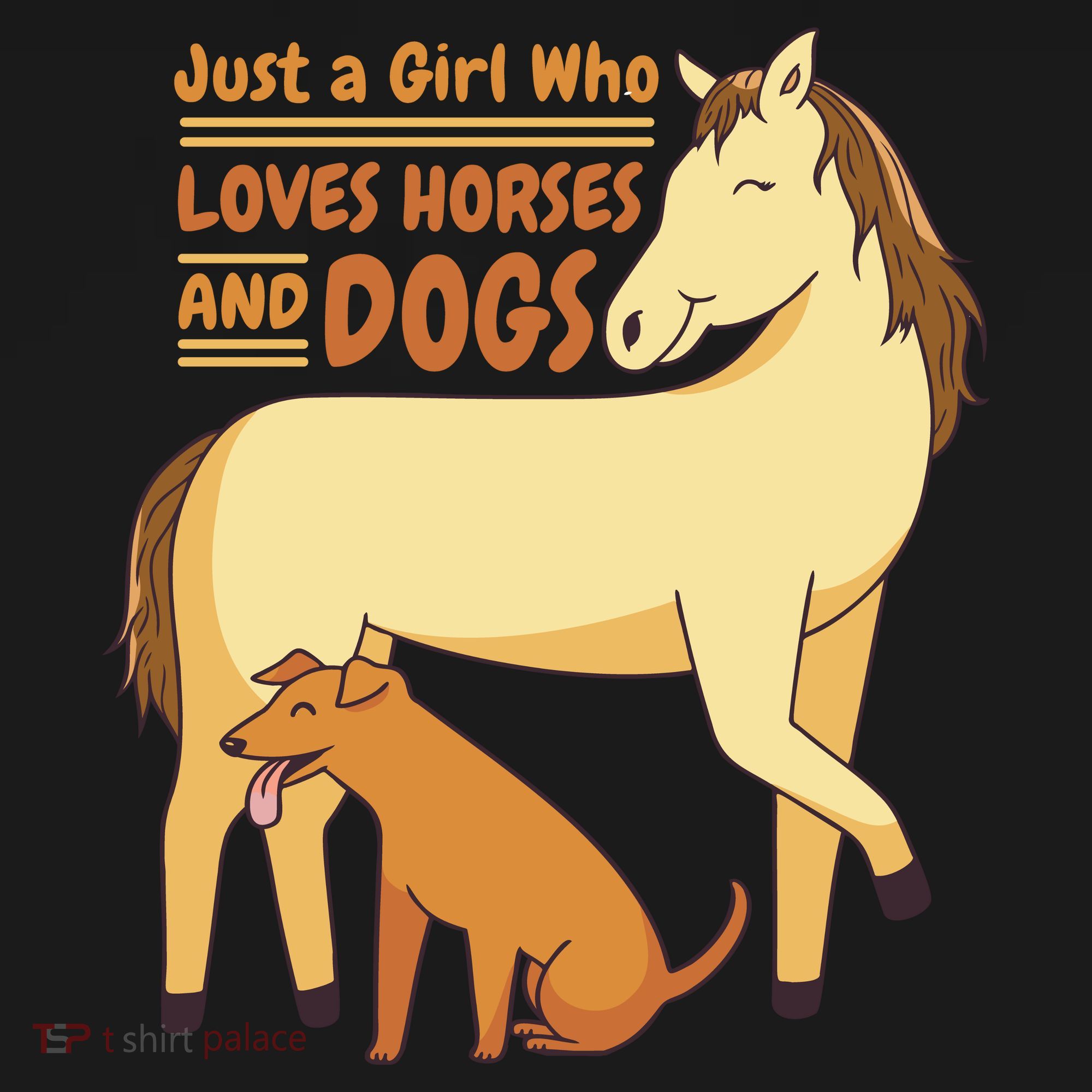 Just A Girl Who Loves Horses And Dogs T-Shirt