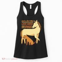 Just A Girl Who Loves Horses And Dogs Women's Tank Top thumb 0
