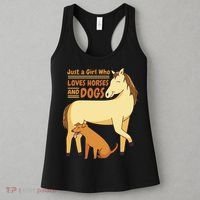 Just A Girl Who Loves Horses And Dogs Women's Tank Top thumb 3