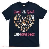 Just A Girl Who Loves Dogs Fun Dog Puppy Lover T-Shirt thumb 0
