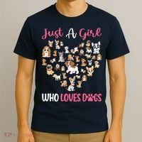 Just A Girl Who Loves Dogs Fun Dog Puppy Lover T-Shirt thumb 3