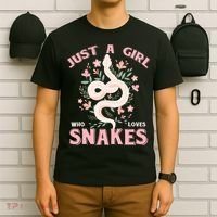 Just A Girl Who Loves Snakes T-Shirt thumb 6