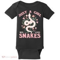 Just A Girl Who Loves Snakes Baby Bodysuit thumb 0