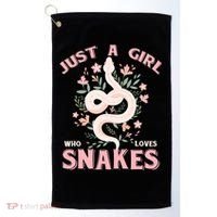 Just A Girl Who Loves Snakes Golf Towel thumb 0