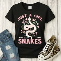 Just A Girl Who Loves Snakes Women's T-Shirt thumb 3