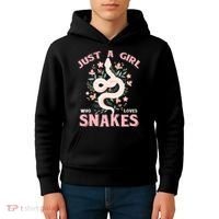 Just A Girl Who Loves Snakes Kids Hoodie thumb 4