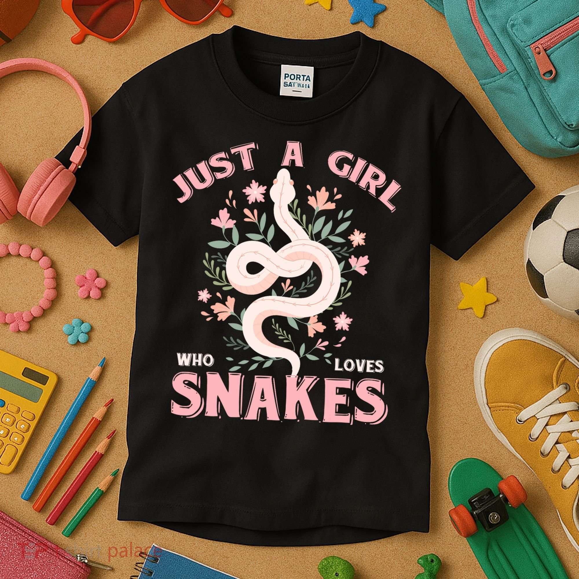 Just A Girl Who Loves Snakes Kids T-Shirt