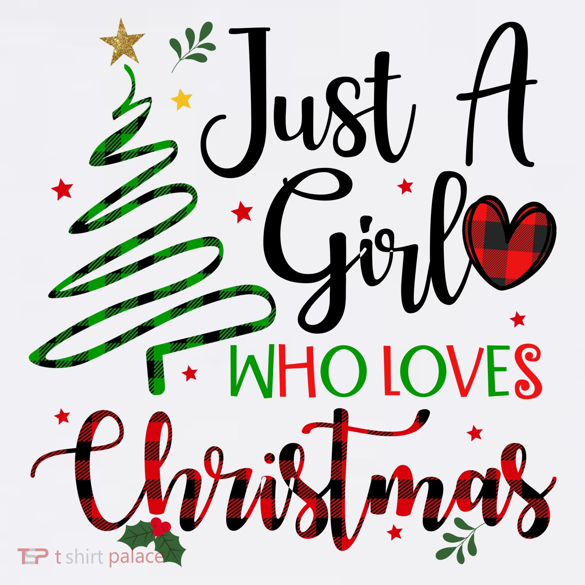 Just A Girl Who Loves Christmas Festive Long Sleeve Shirt
