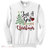 Just A Girl Who Loves Christmas Festive Sweatshirt thumb 0