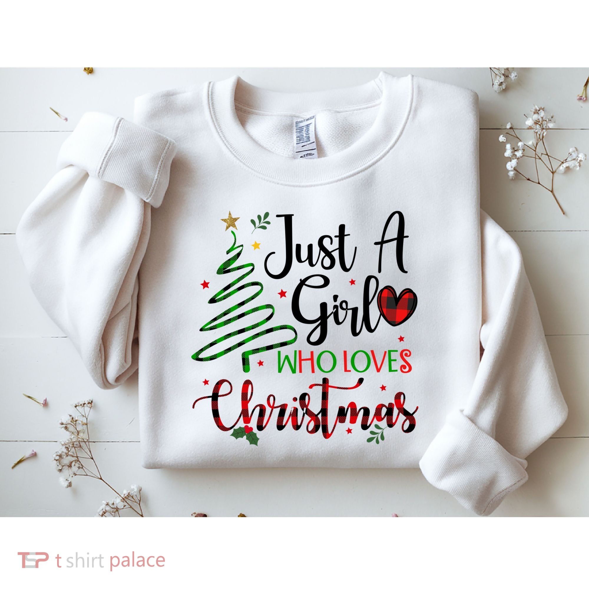 Just A Girl Who Loves Christmas Festive Sweatshirt