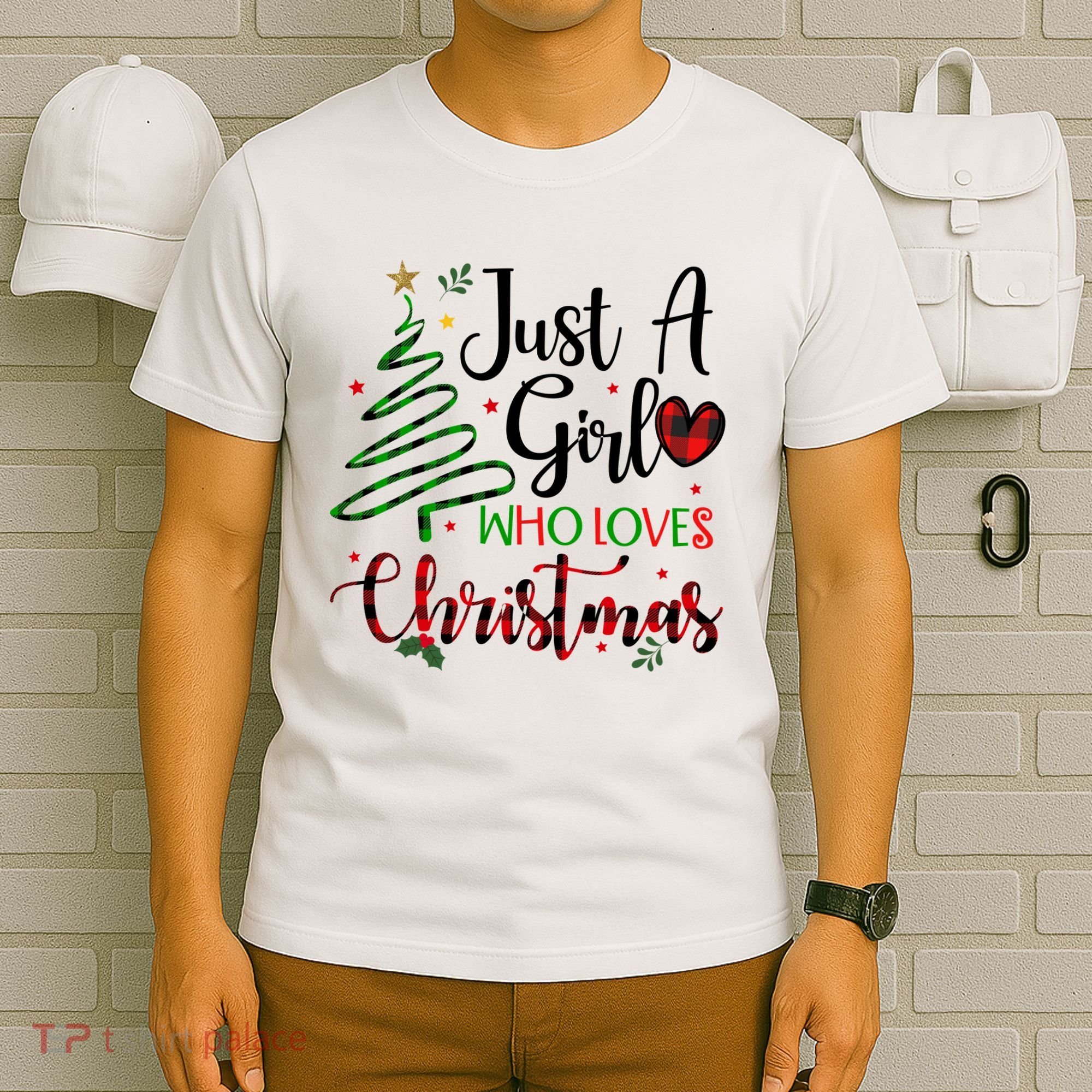 Just A Girl Who Loves Christmas Festive T-Shirt