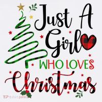 Just A Girl Who Loves Christmas Festive T-Shirt thumb 7