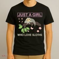 Just A Girl Who Loves Sloths T-Shirt thumb 3
