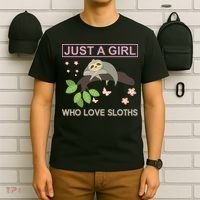 Just A Girl Who Loves Sloths T-Shirt thumb 6