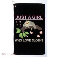 Just A Girl Who Loves Sloths Golf Towel thumb 0