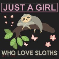 Just A Girl Who Loves Sloths Golf Towel thumb 3
