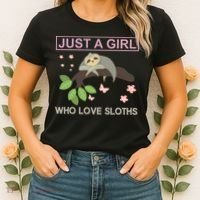 Just A Girl Who Loves Sloths Women's T-Shirt thumb 2