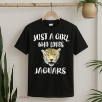 Just A Girl Who Loves Jaguars Animal Gift T-Shirt thumb 2