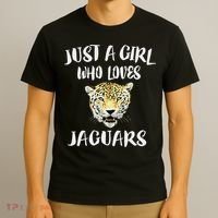 Just A Girl Who Loves Jaguars Animal Gift T-Shirt thumb 3