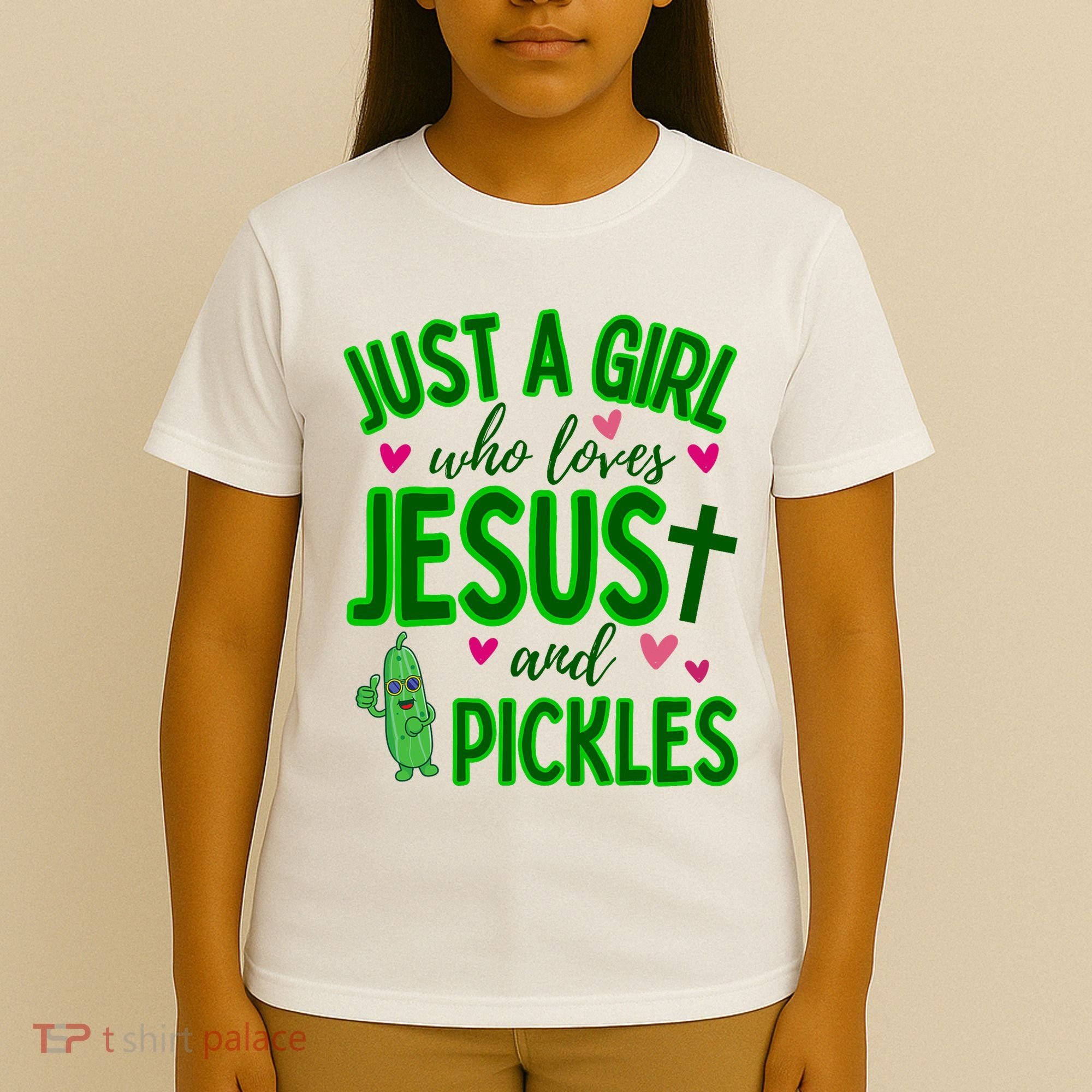 Just A Girl Who Loves Jesus And Pickles T-Shirt