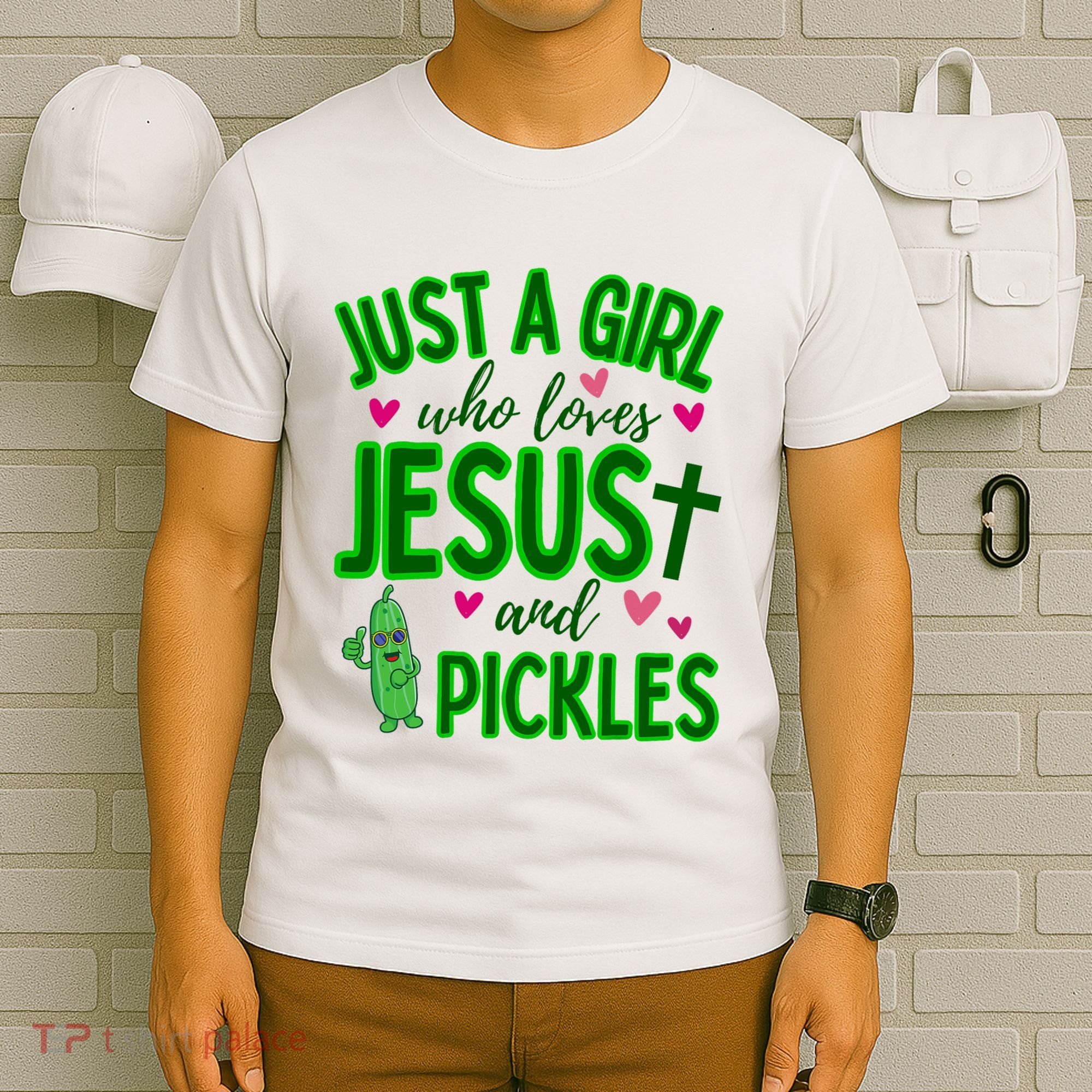Just A Girl Who Loves Jesus And Pickles T-Shirt