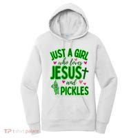 Just A Girl Who Loves Jesus And Pickles Women's Hoodie thumb 0