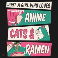 Just A Girl Who Loves Anime Cats And Ramen Women's Hoodie thumb 2