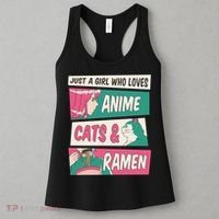 Just A Girl Who Loves Anime Cats And Ramen Women's Tank Top thumb 3