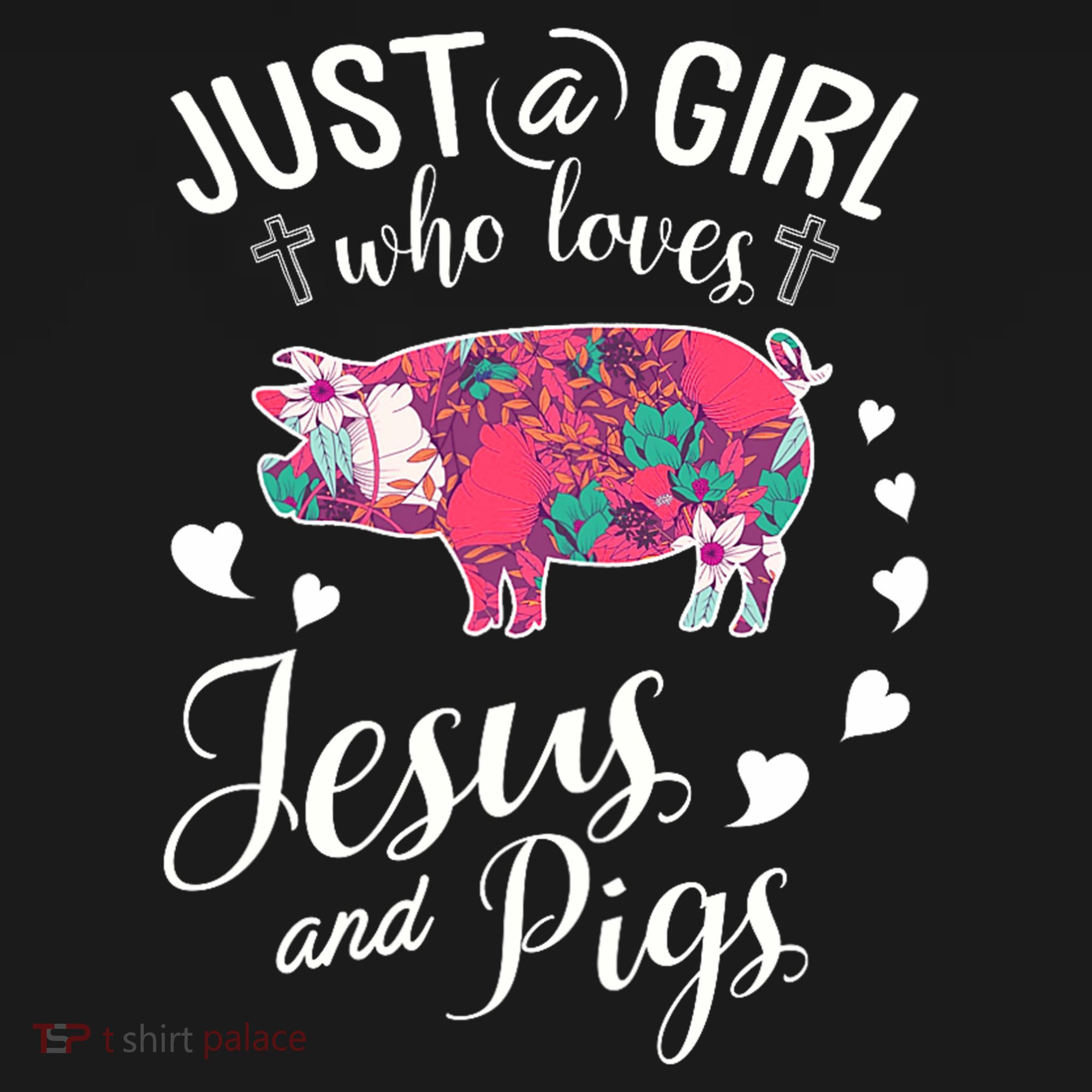 Just A Girl Who Loves Jesus And Pigs Farmer Lover Women's Tank Top