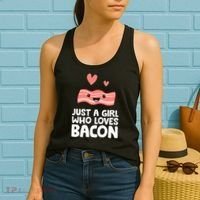 Just A Girl Who Loves Bacon Women's Tank Top thumb 2