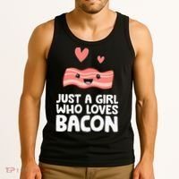 Just A Girl Who Loves Bacon Tank Top thumb 3